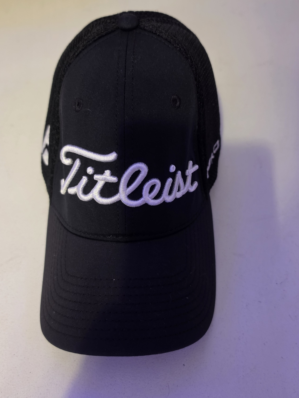 Titleist Black Cap with White Embroidered Logo